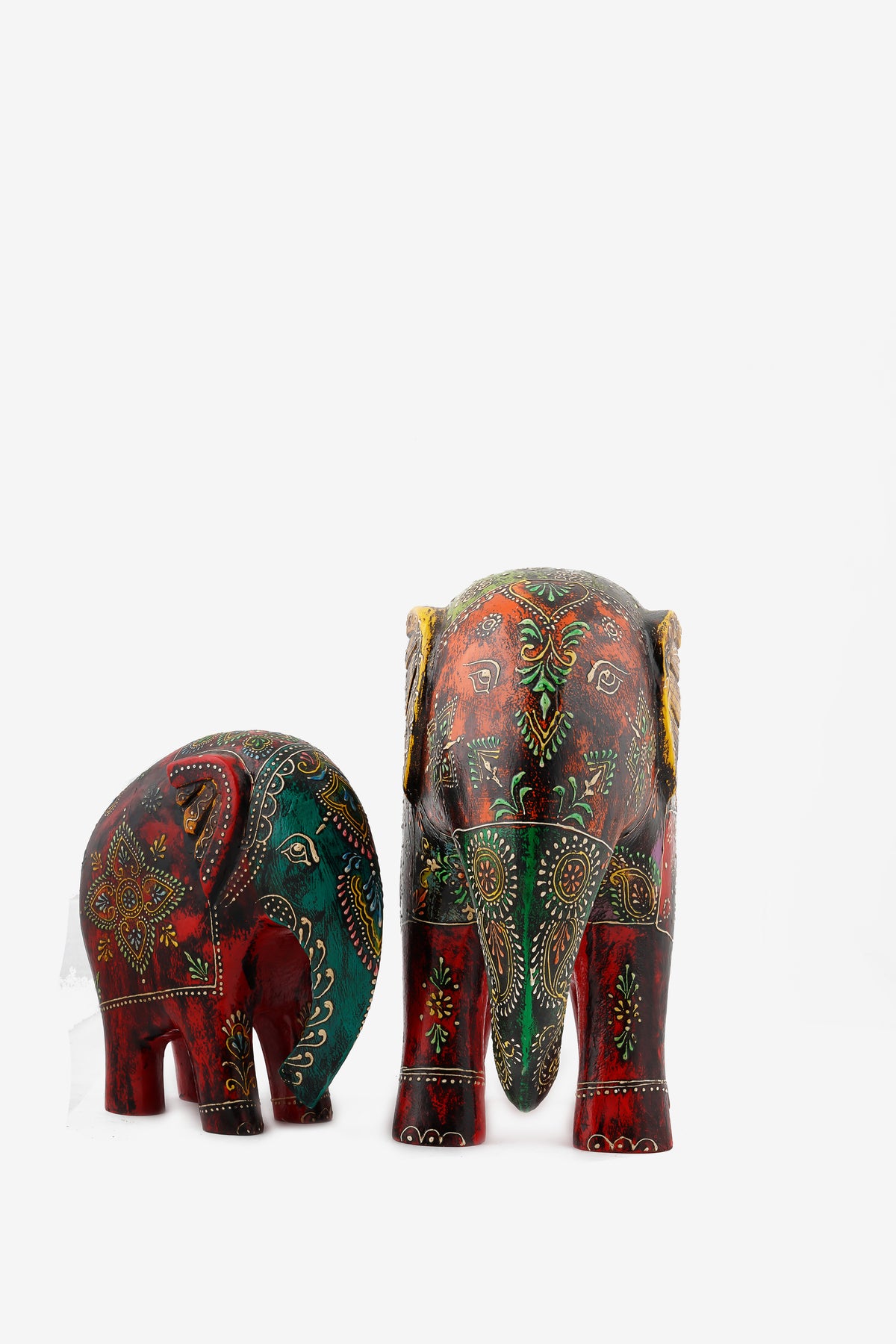 Hand-Painted Elephant- Kadam Wood Craft — 6 inch