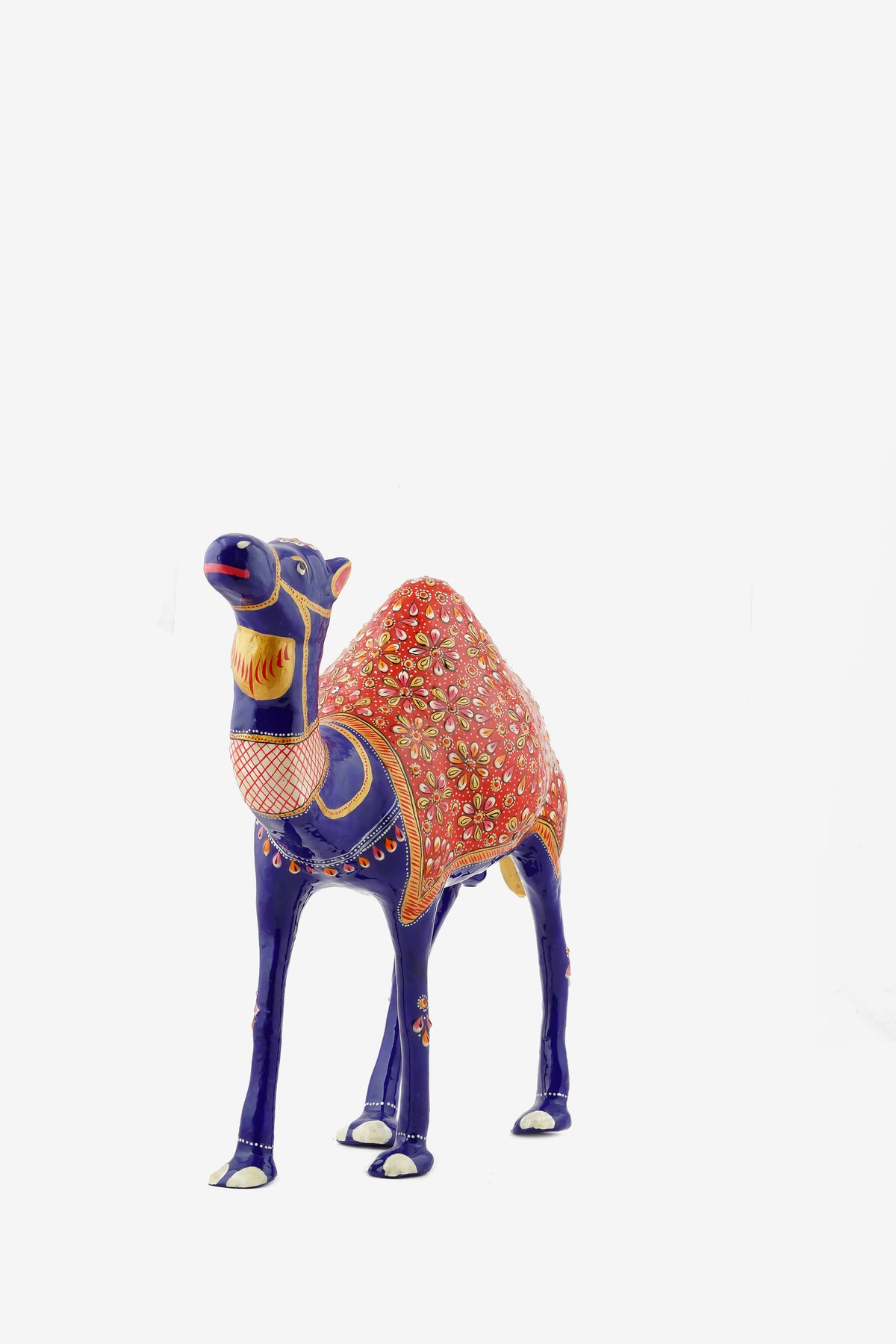 Colorful Camel Figurine - Metal Handcraft — 8 inch