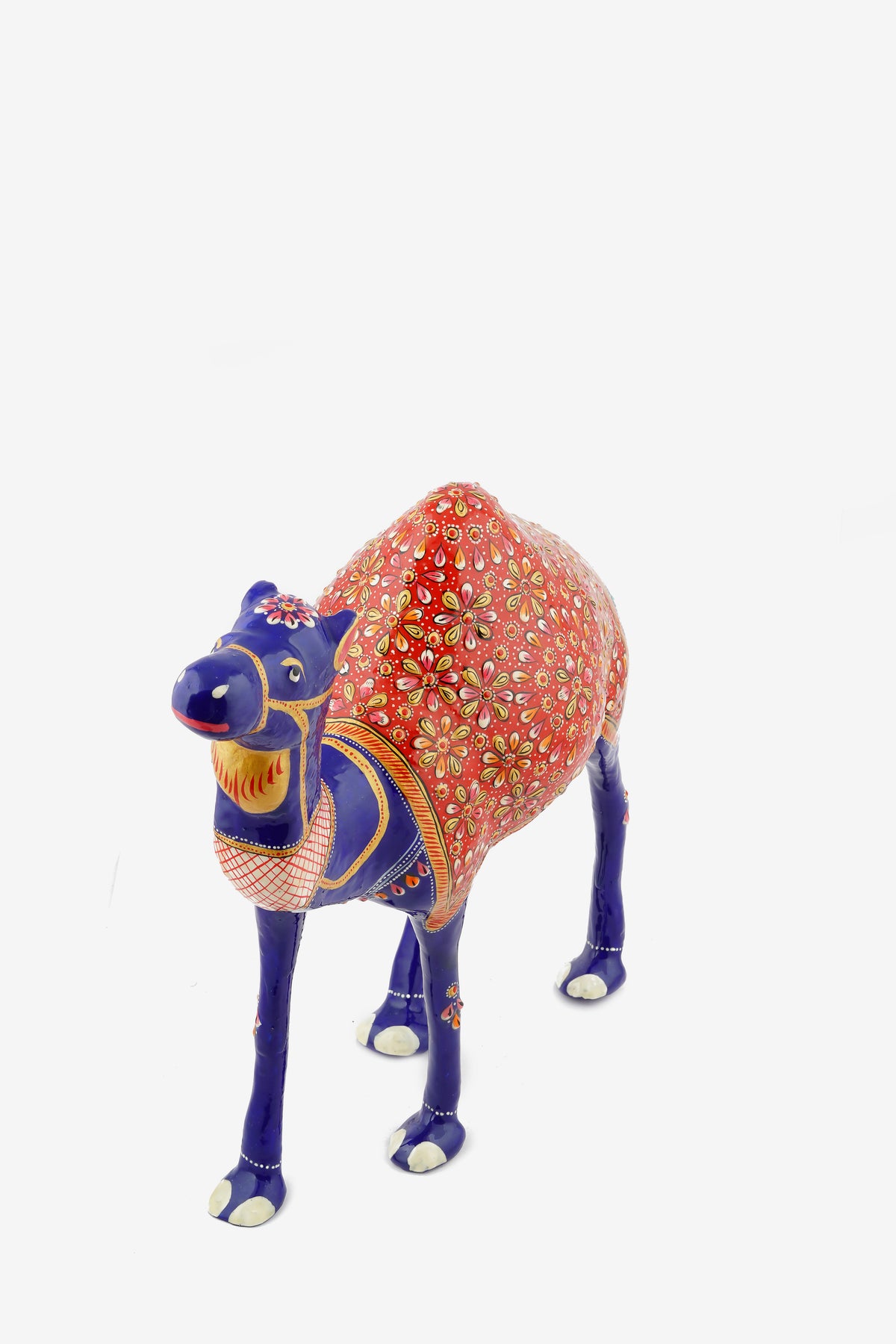 Colorful Camel Figurine - Metal Handcraft — 10 inch