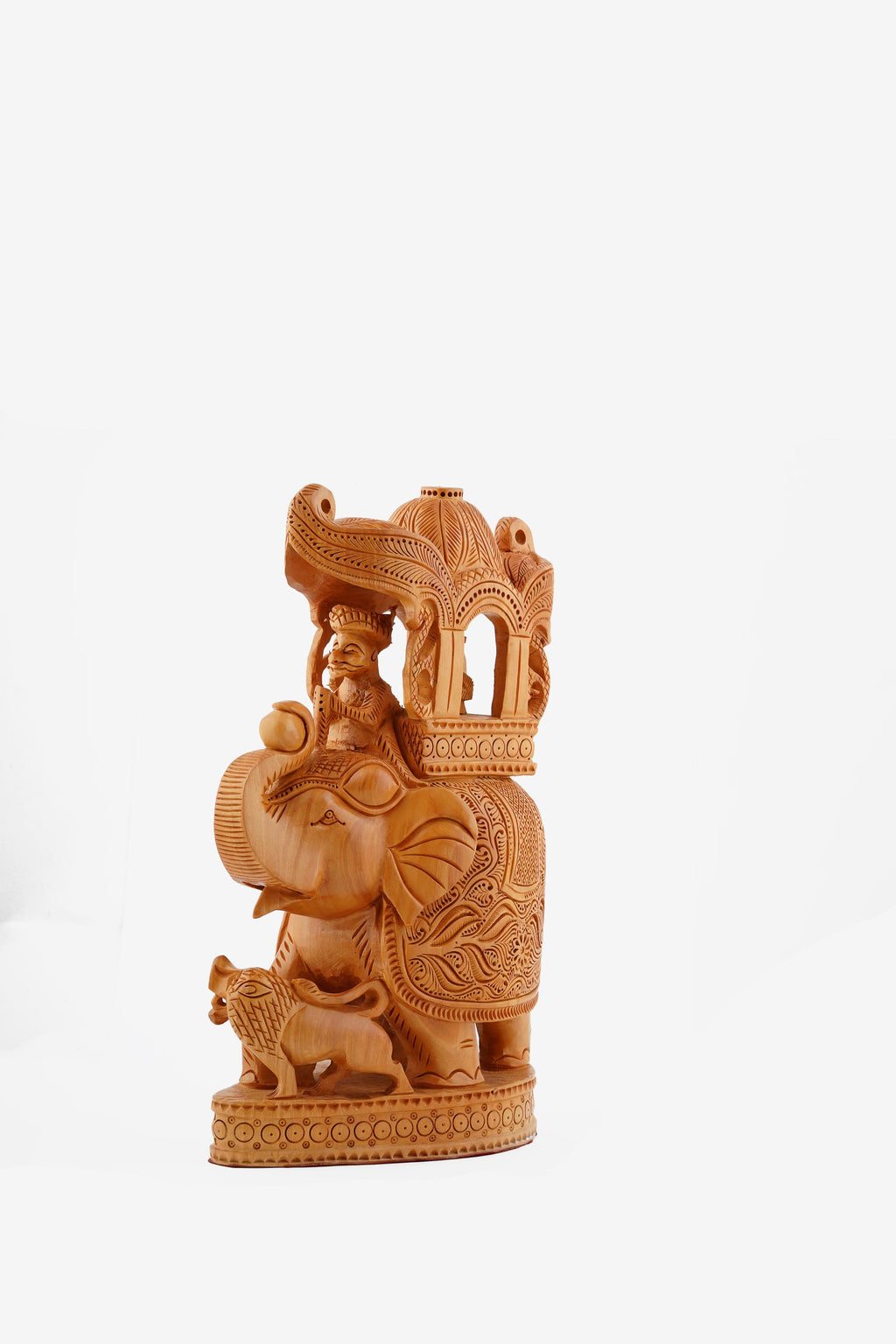 Kadam Wood Handcrafted Ambabari Elephant — 6 inch