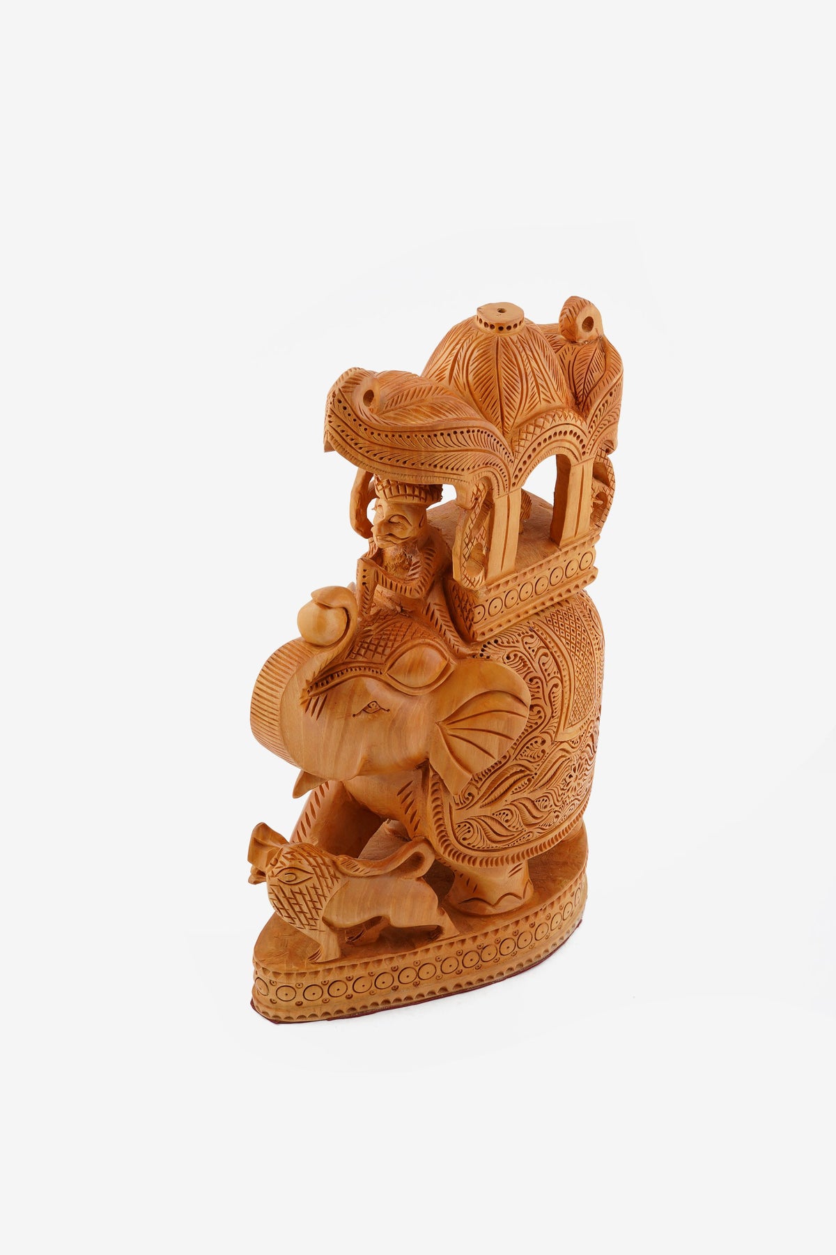 Kadam Wood Handcrafted Ambabari Elephant — 10 inch