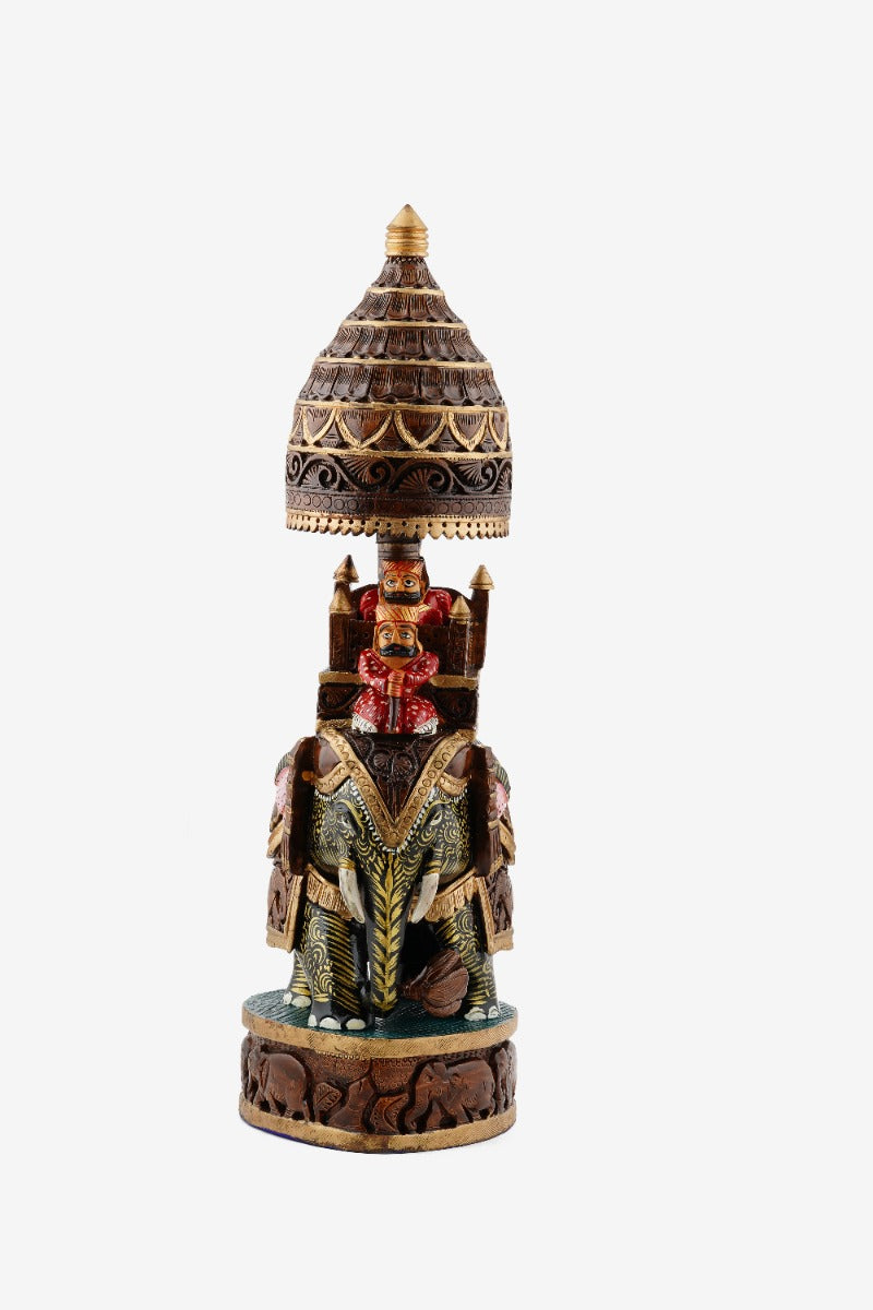 Wooden Antique Elephant Ambari — false