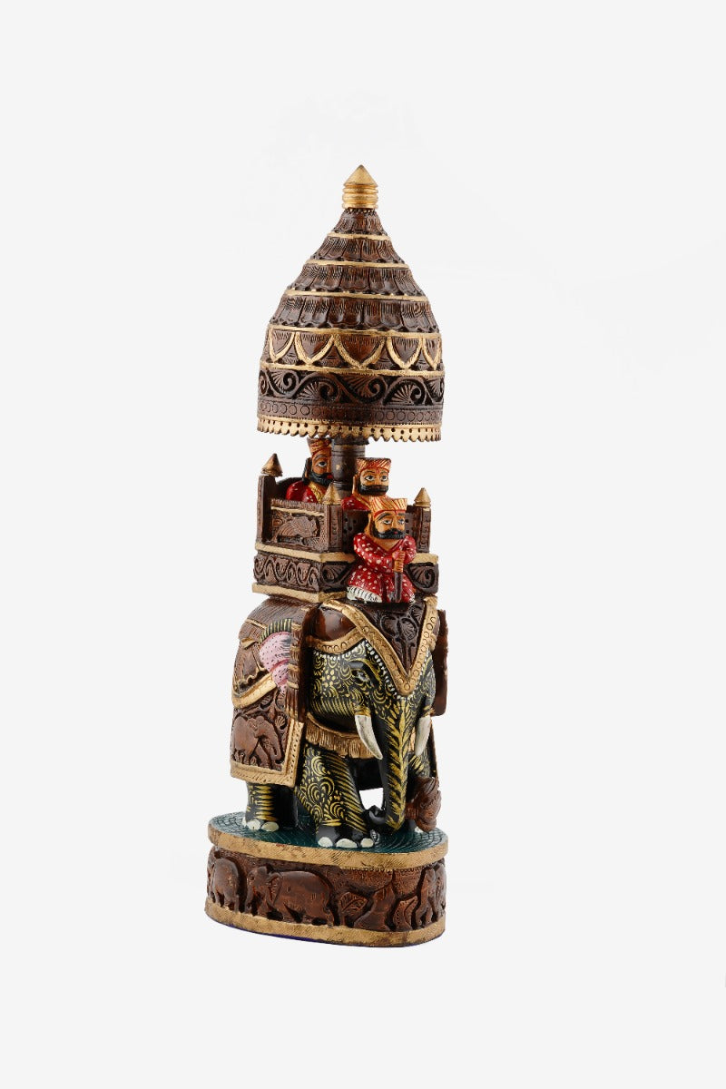 Wooden Antique Elephant Ambari — false