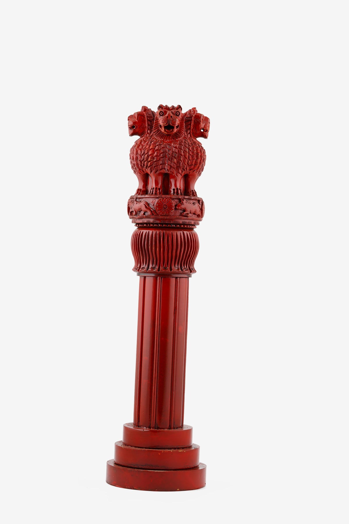 Kadam Wood Handcrafted Ashok Stambh — 14 inch, Brown