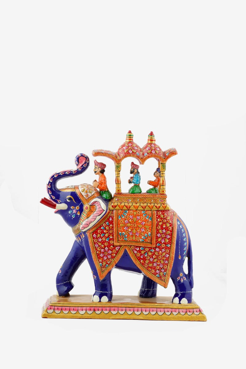 Metal Handcrafted Ambabri Elephant — false