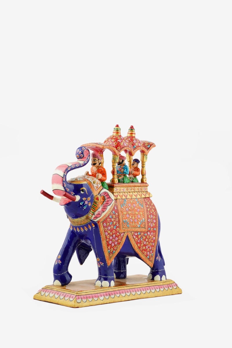 Metal Handcrafted Ambabri Elephant — false