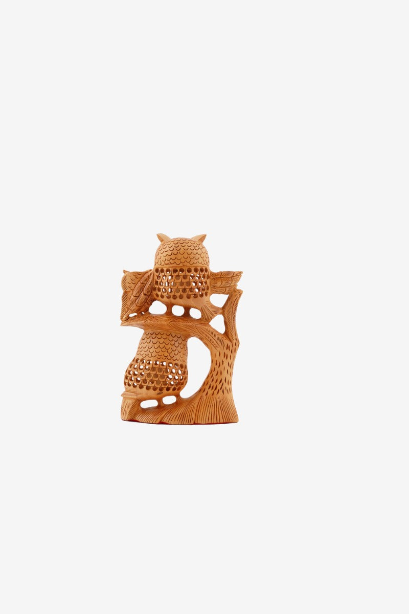 Handmade Wooden Figurines of Owls — false