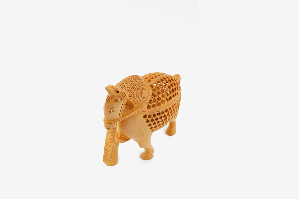 Horse Undercut Wooden Sculpture — false