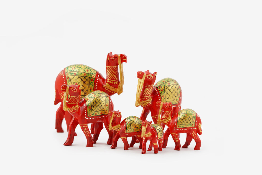 Kadam Wood Handcrafted Camel Red — 3 inch
