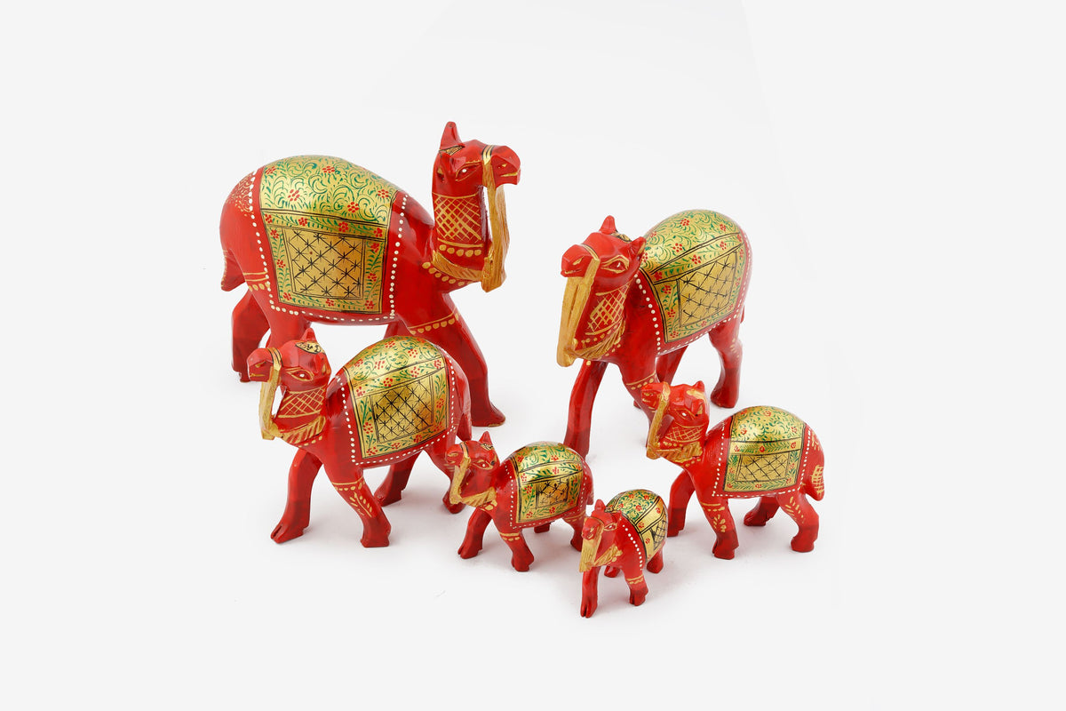 Kadam Wood Handcrafted Camel Red — 6 inch