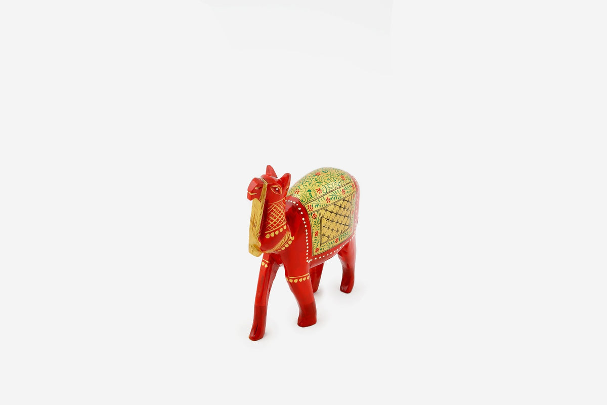 Kadam Wood Handcrafted Camel Red — false