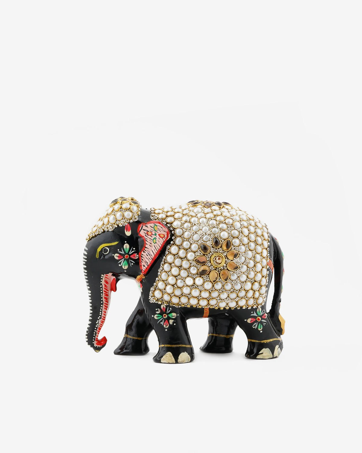 Handcrafted Bead Work Elephant — 4 inch