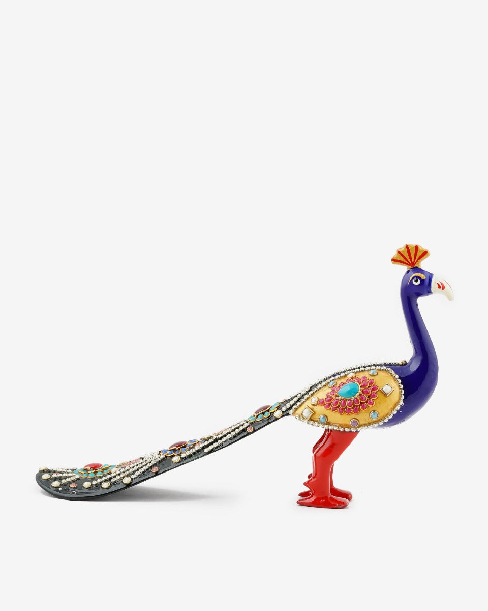 Metal Handcrafted Decorative Peacock — false