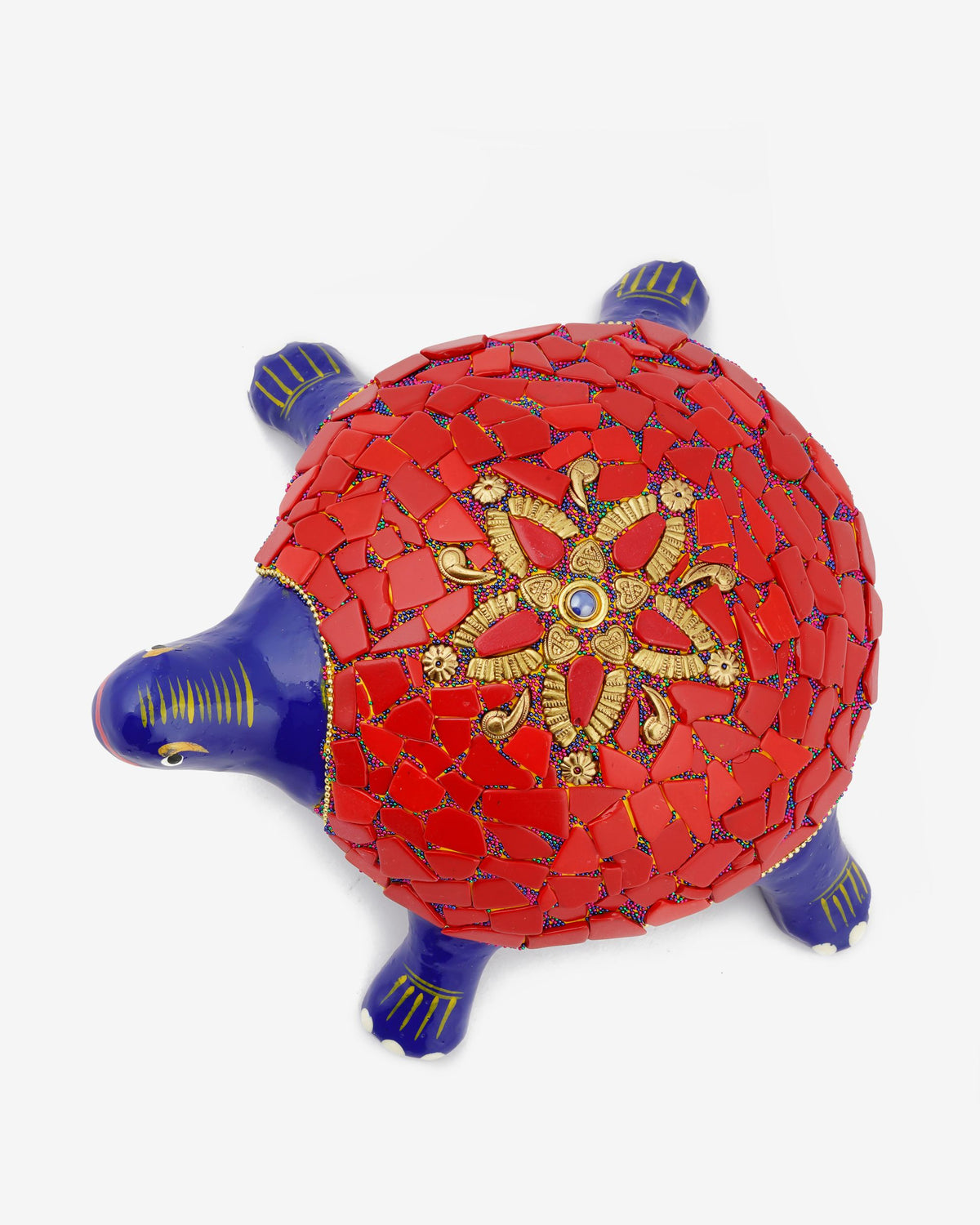 Metal Handcrafted Colourful Turtle — 4 inch