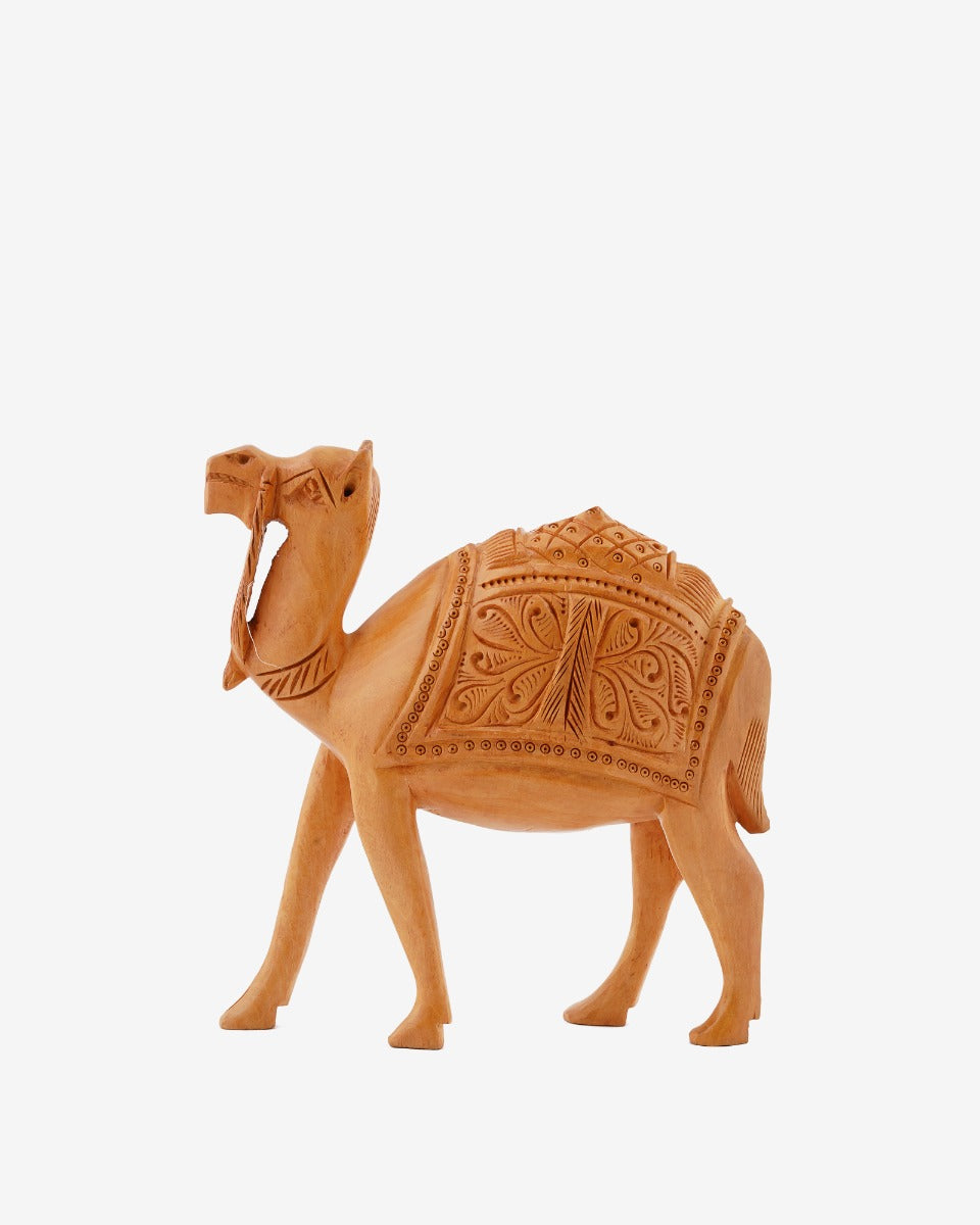 Wooden Carved Camel Sculpture 'Ship of the Desert' — false