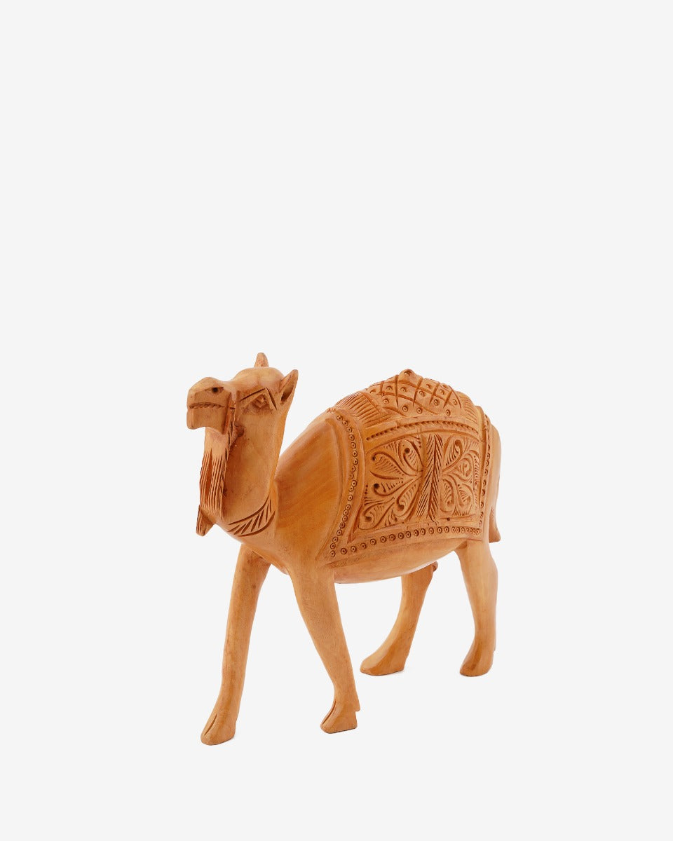 Wooden Carved Camel Sculpture 'Ship of the Desert' — false