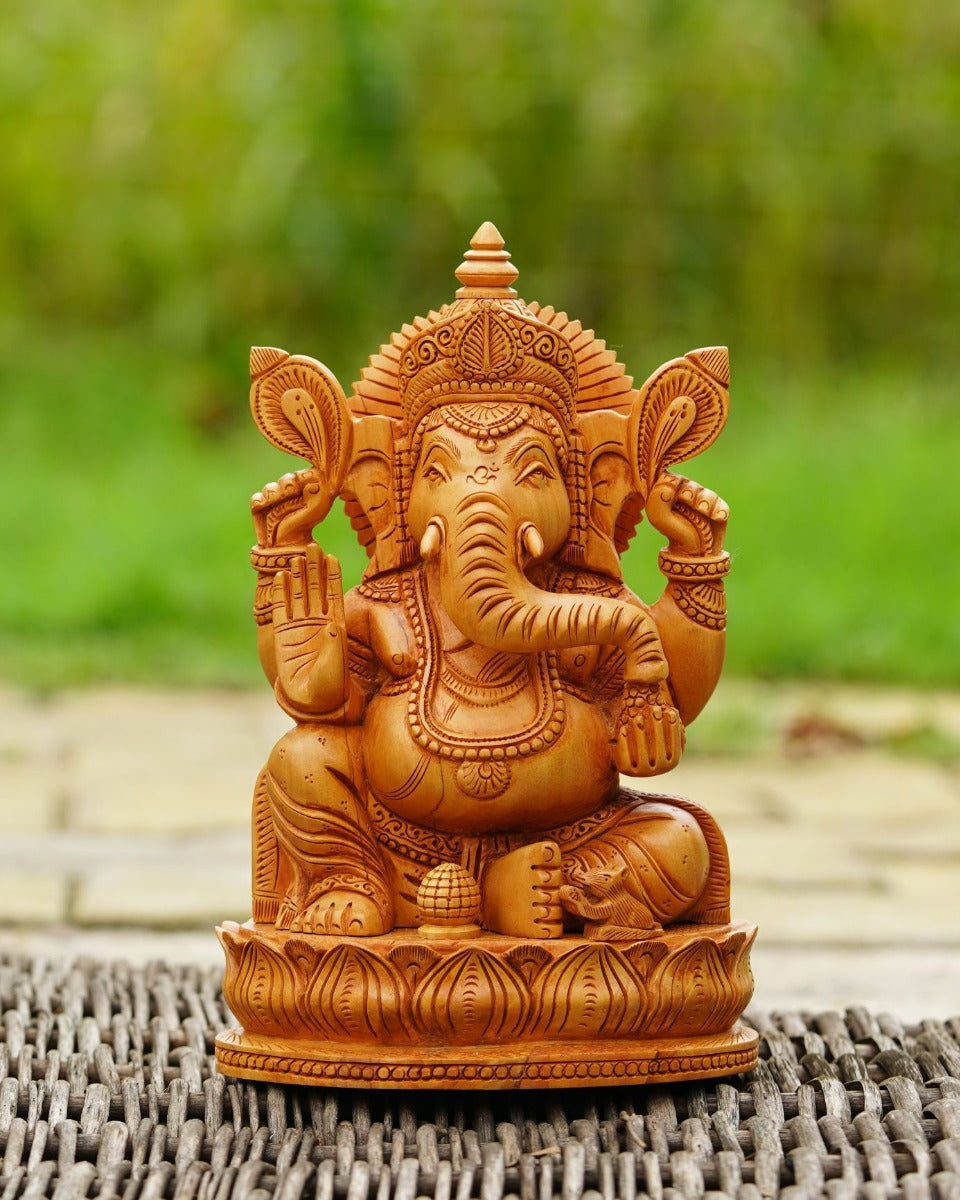 Handcrafted Lord Ganesh Figurine — false
