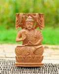 God Buddha Figurine - Wooden Handicraft — false