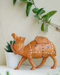 Wood Carved Camel Sculpture '6 Inch — false