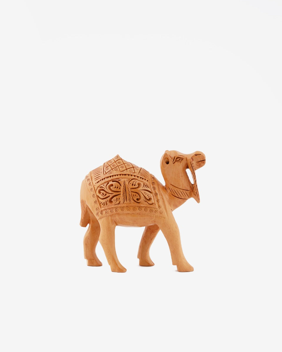 Wooden Carved Camel Sculpture 'Ship of the Desert' — false