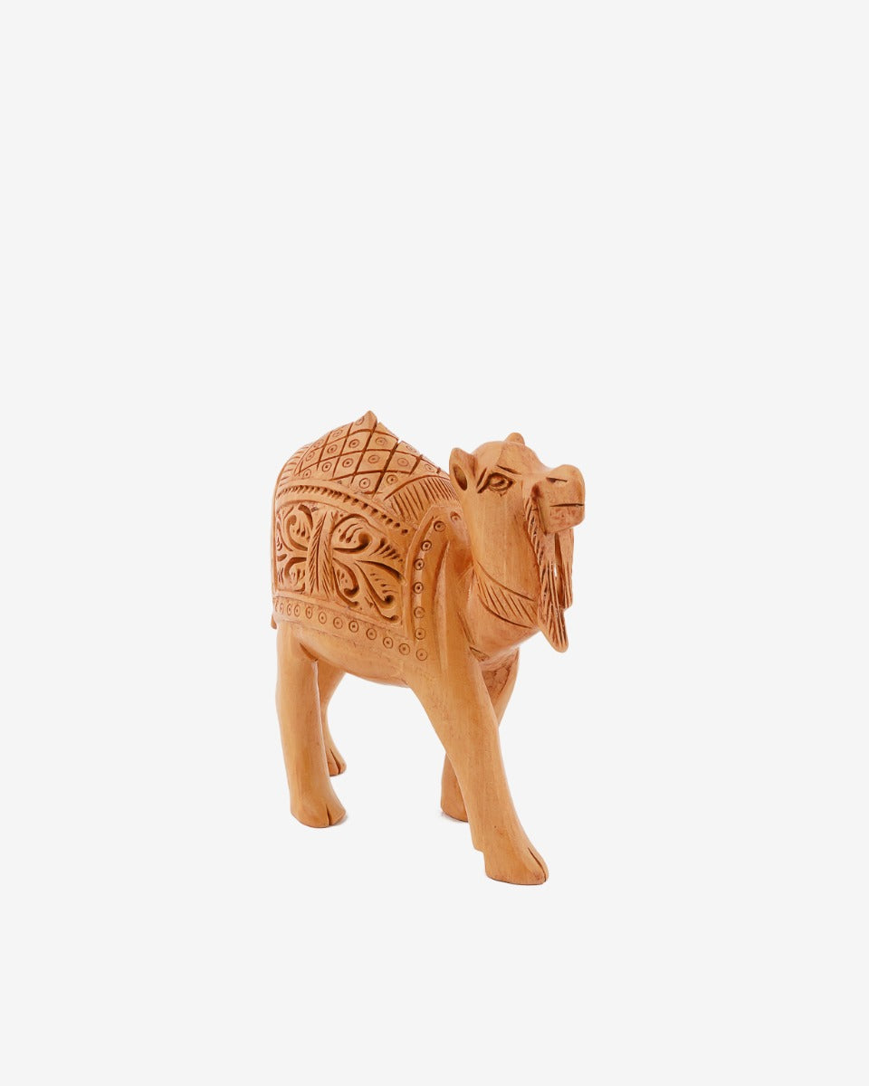 Wooden Carved Camel Sculpture 'Ship of the Desert' — false