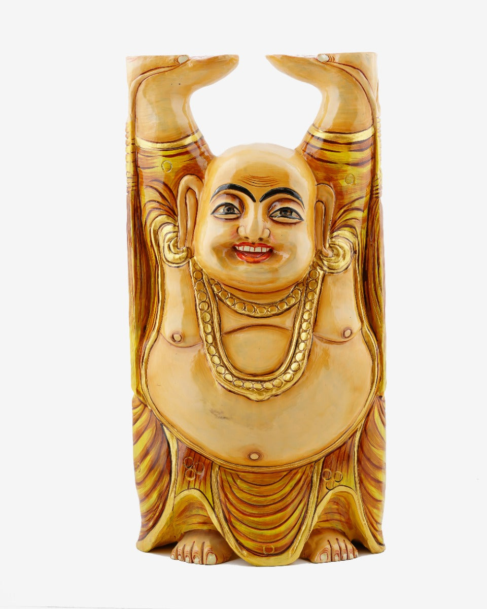 Laughing Buddha "BUDAI"- Wooden Craft — false