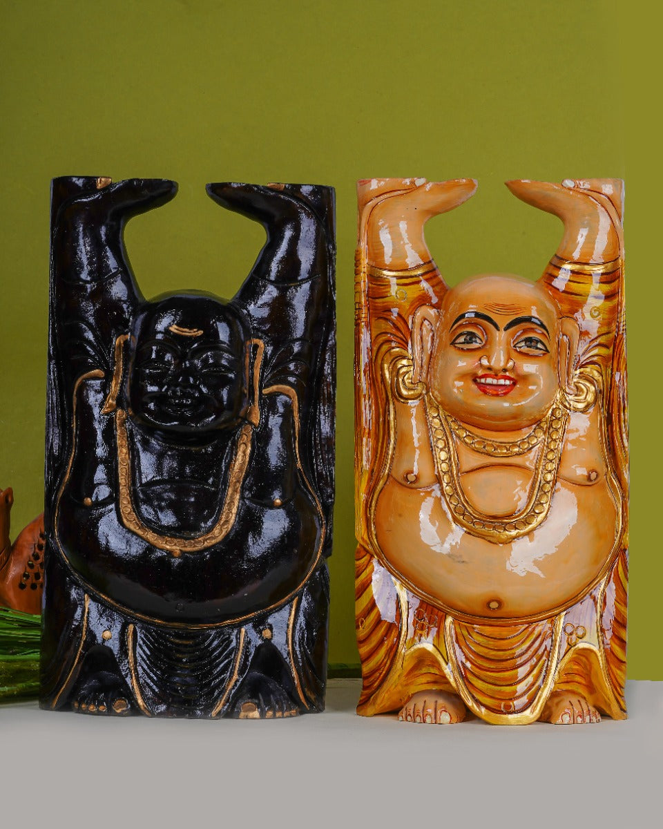 Laughing Buddha "BUDAI"- Wooden Craft — false