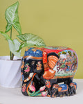 Hand-Painted Elephant Wooden Craft- Set of 3 — false
