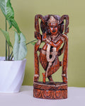 Lord Krishna Figurine Hand Carved Wooden Craft — false