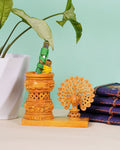 Kadam Wood Handcrafted Pen Stand — false