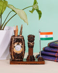 Kadam Wood Handcrafted Pen Stand — false