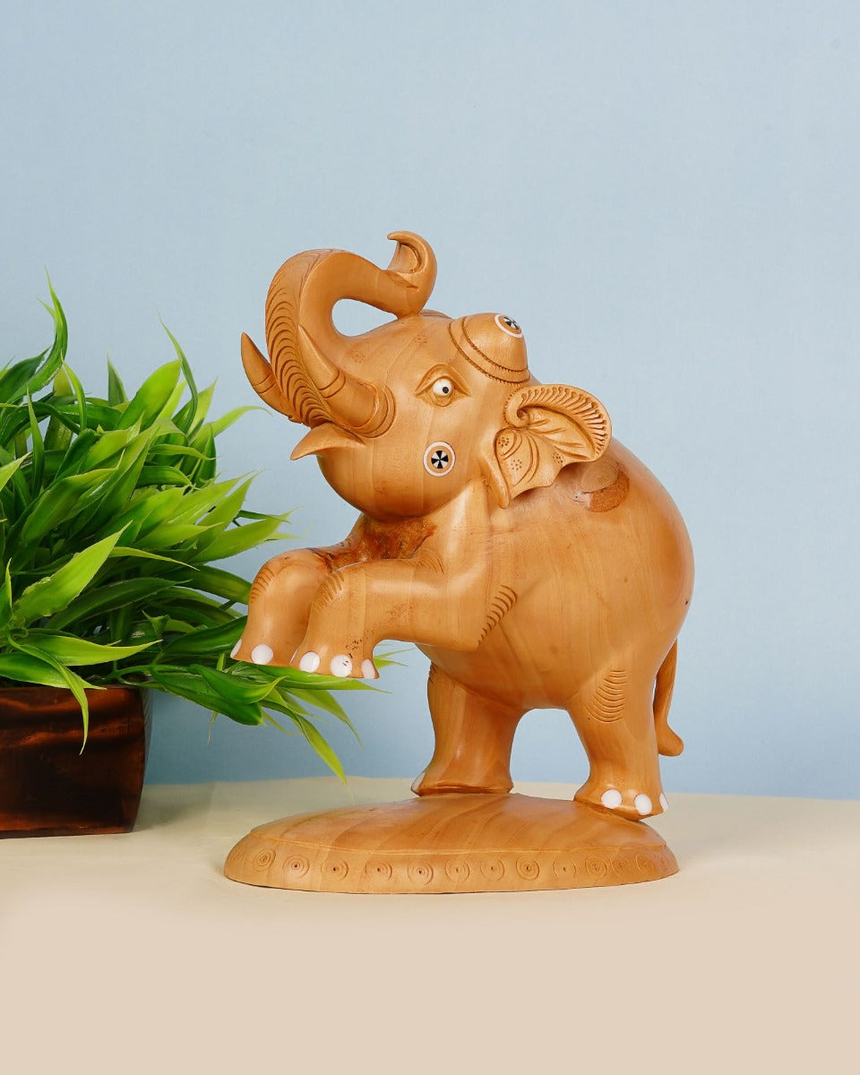 Kadam Wood Handcrafted Elephant — false