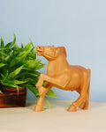 Kadam Wood Sculpture, Beautiful Hand-Carved Horse — false