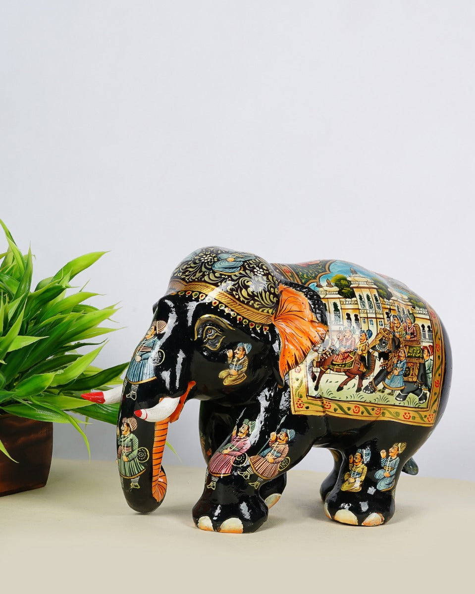 Hand-Painted Elephant- Wooden Craft — false