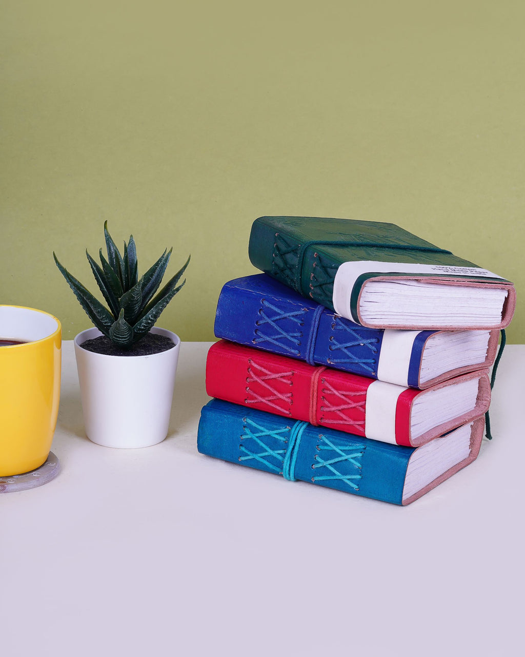 Handmade Paper Diary -Green — false