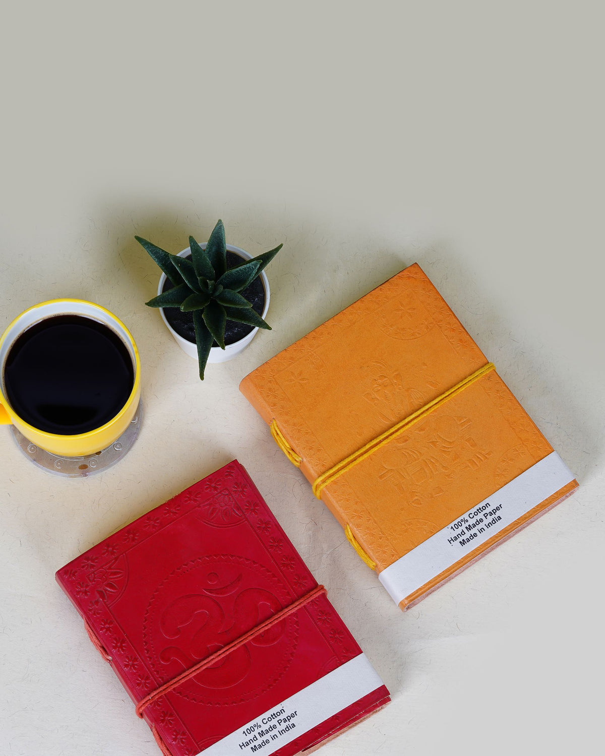 Handmade Paper Diary — Red, 6 inch