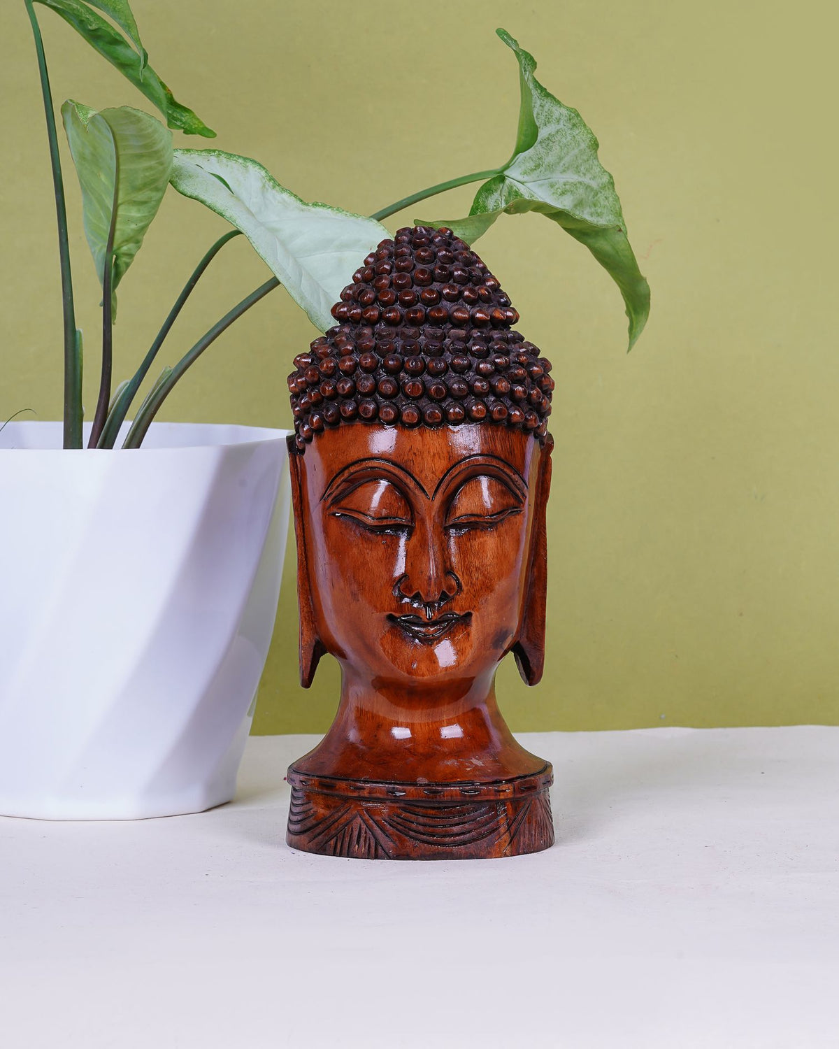 Lord Buddha Statue - Wooden Handicraft — 3 inch