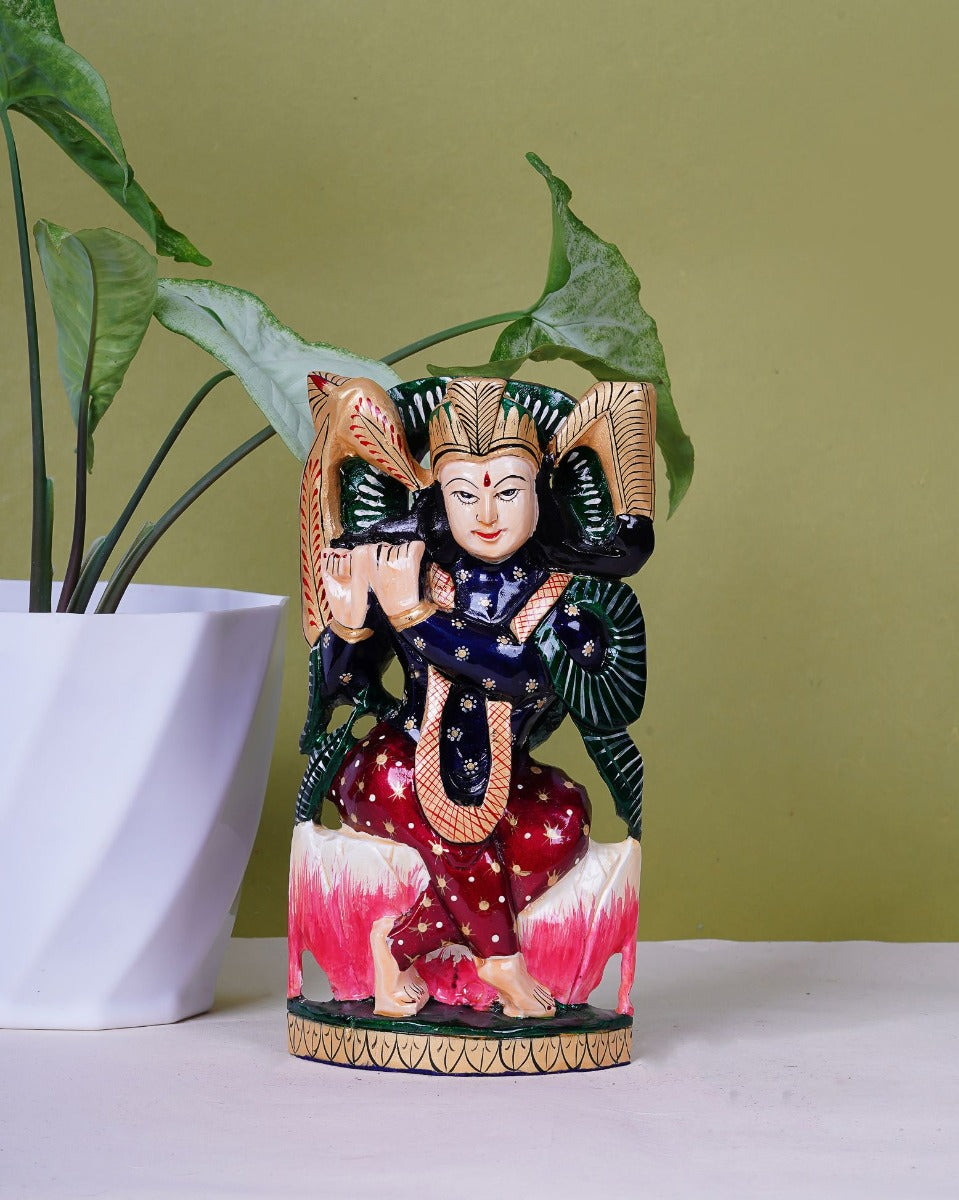 Kadam Wood Handcrafted Idol — false