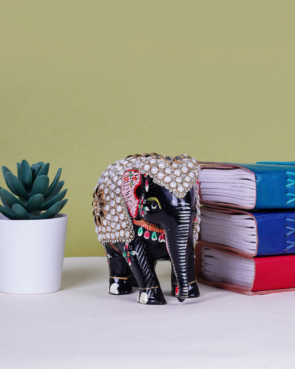 Handcrafted Bead Work Elephant — 3 inch