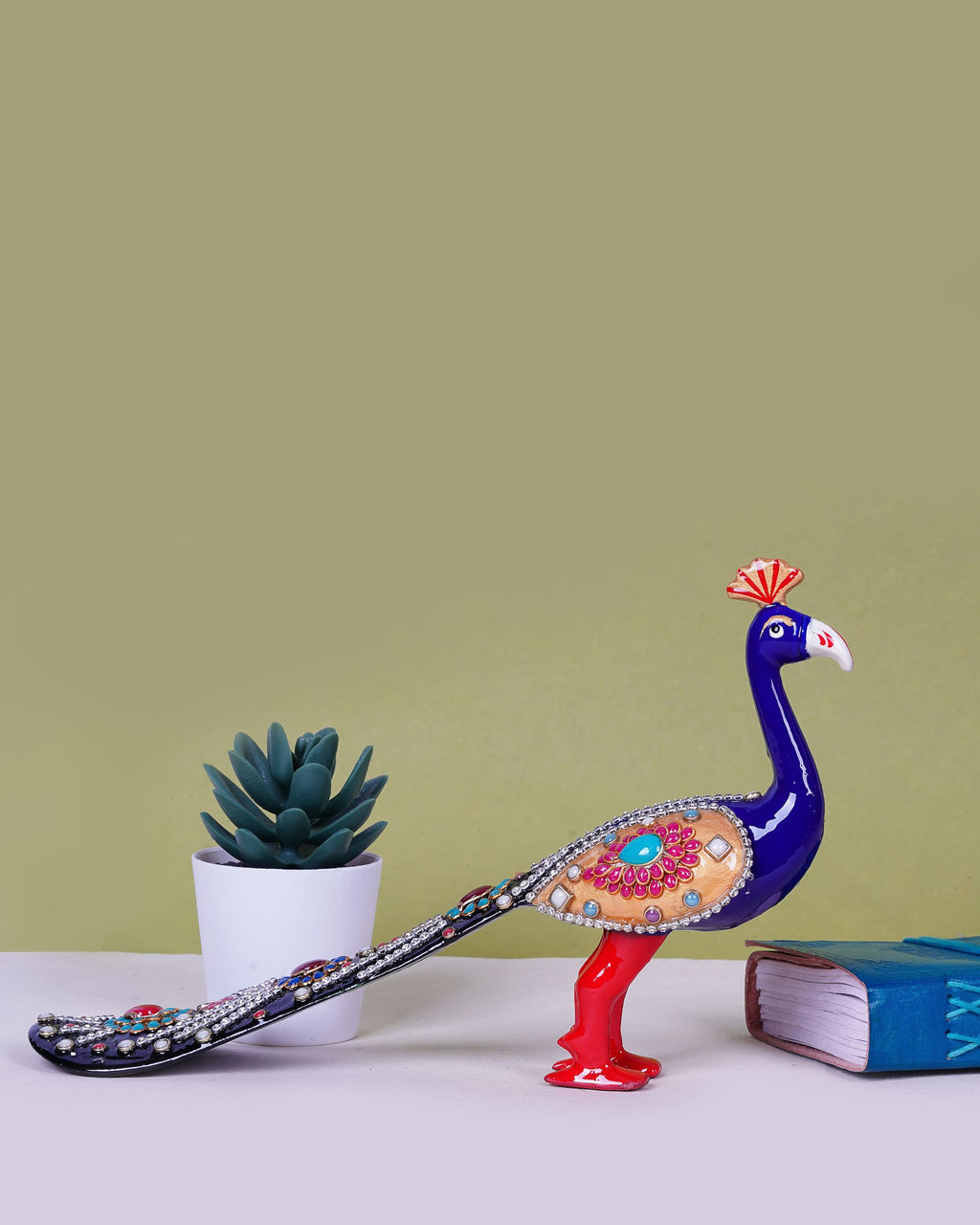 Metal Handcrafted Decorative Peacock — 3 inch