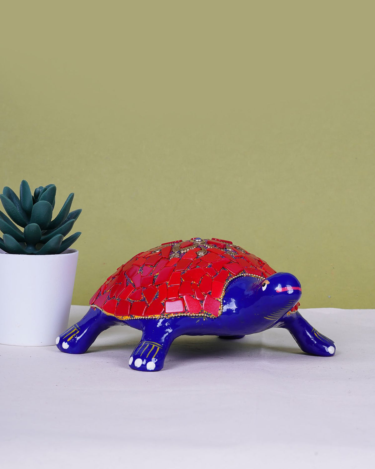 Metal Handcrafted Colourful Turtle — 3 inch