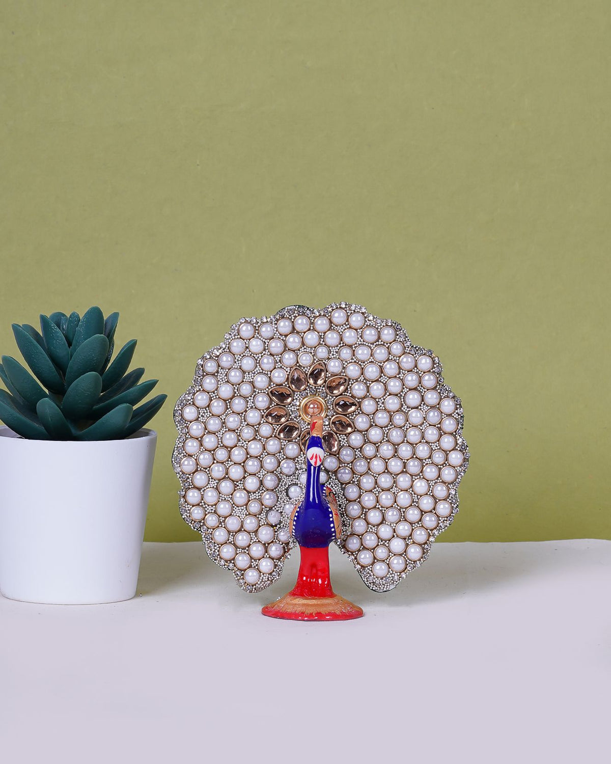 Metal Handcrafted Decorative Dancing Peacock — 4 inch