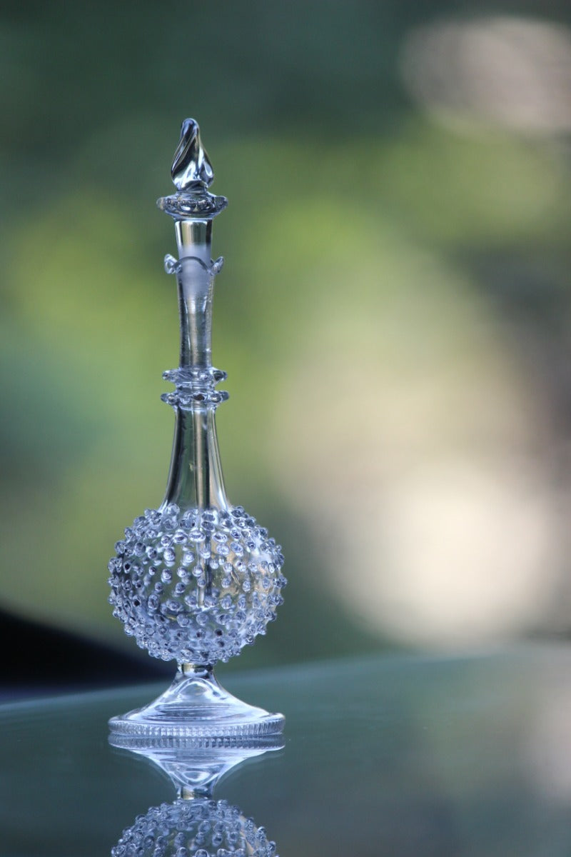Crystal Handcrafted Perfume Bottle with Spherical Lid — false