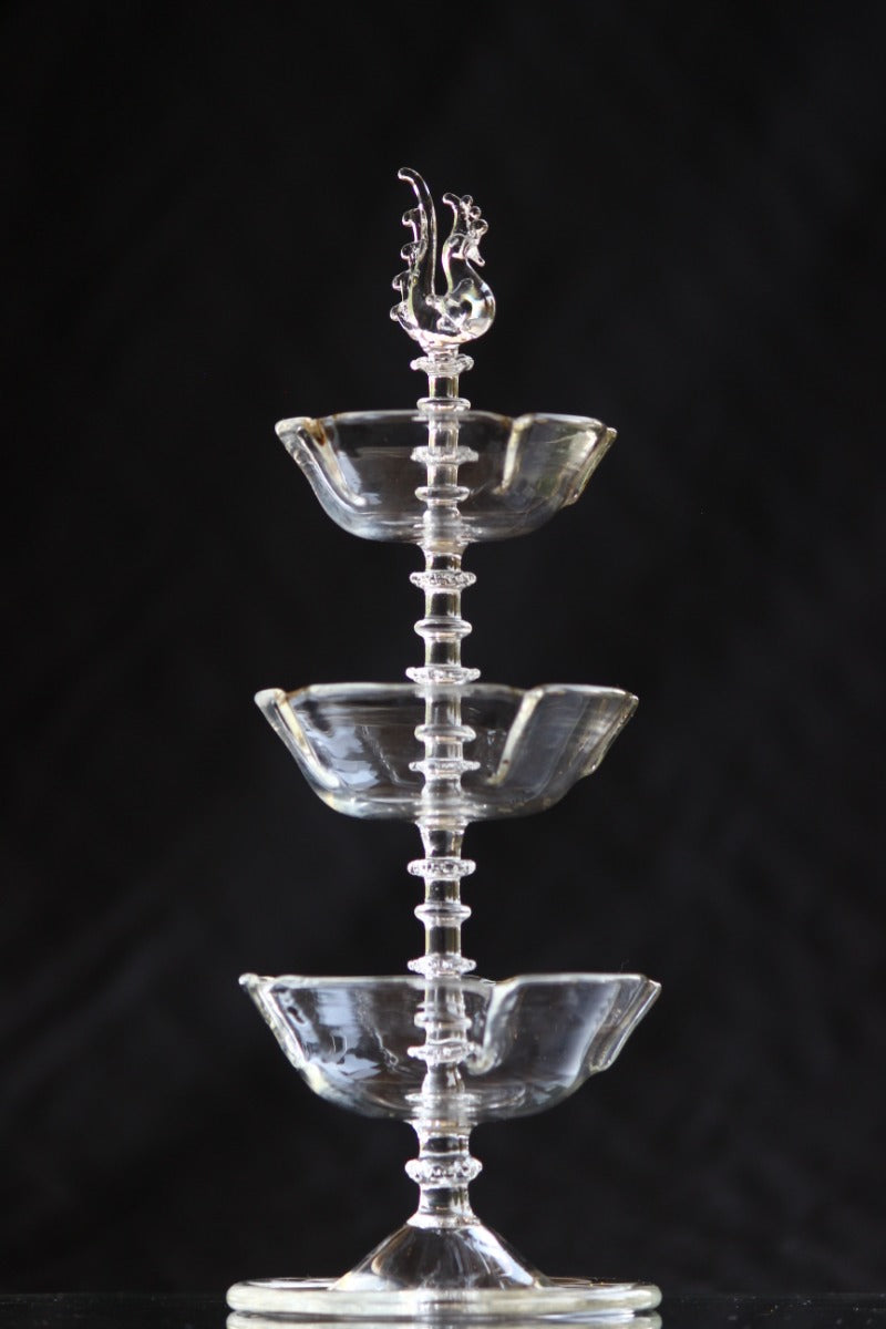 Handcrafted Trio Oil Lamp — false